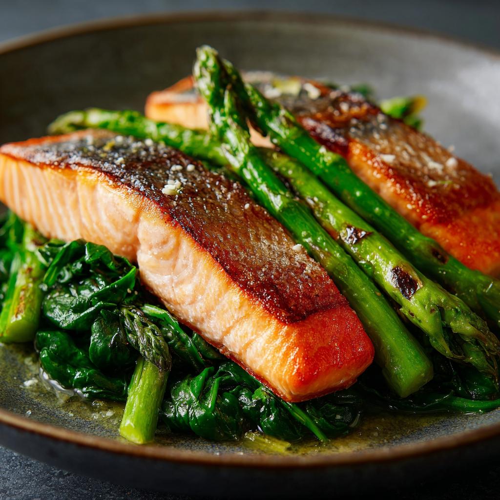 Zalm met Gegrilde Asperges en Spinazie: Gezond en Snel! - detail 1