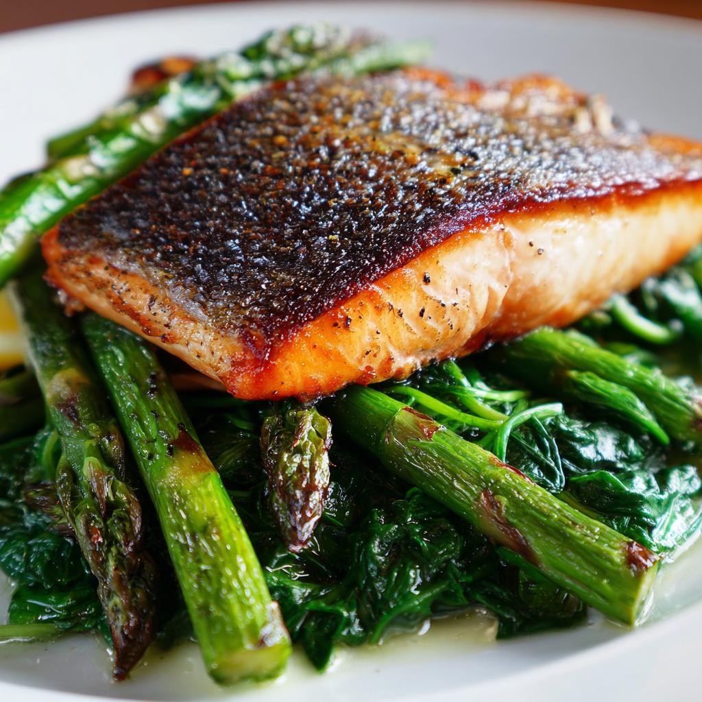 Zalm met Gegrilde Asperges en Spinazie: Gezond en Snel!