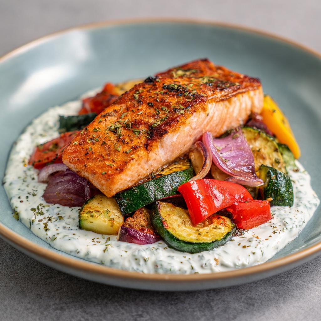 Zalm met Geroosterde Groente en Tzatziki: Gezond Genieten! - detail 1