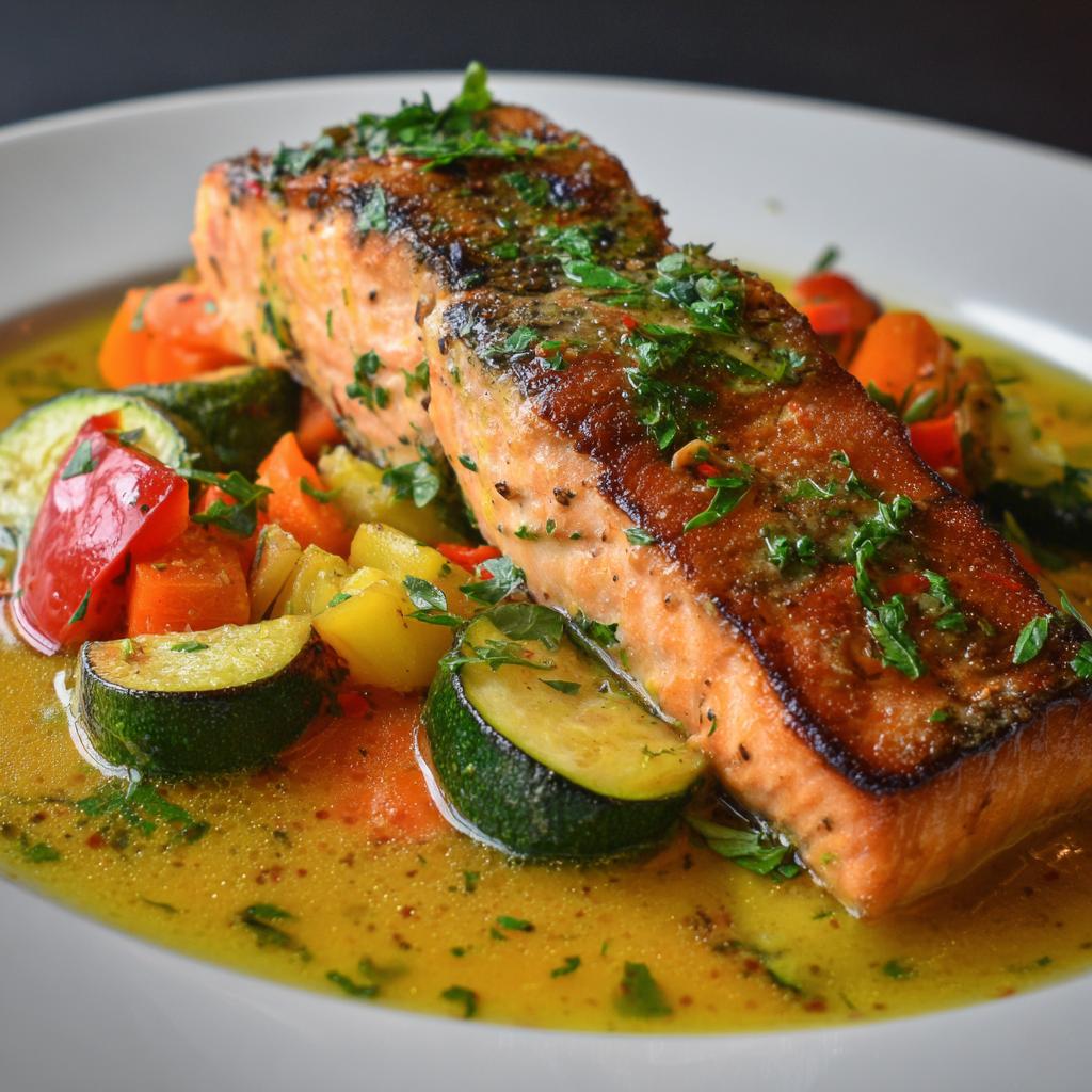 Zalm met Groente en Citroen-botersaus - detail 1