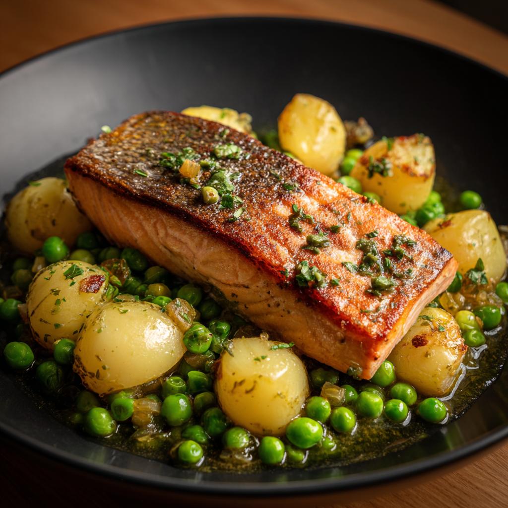Zalmfilet met Doperwtjes en Aardappelen: Eenvoudig en Gezond!