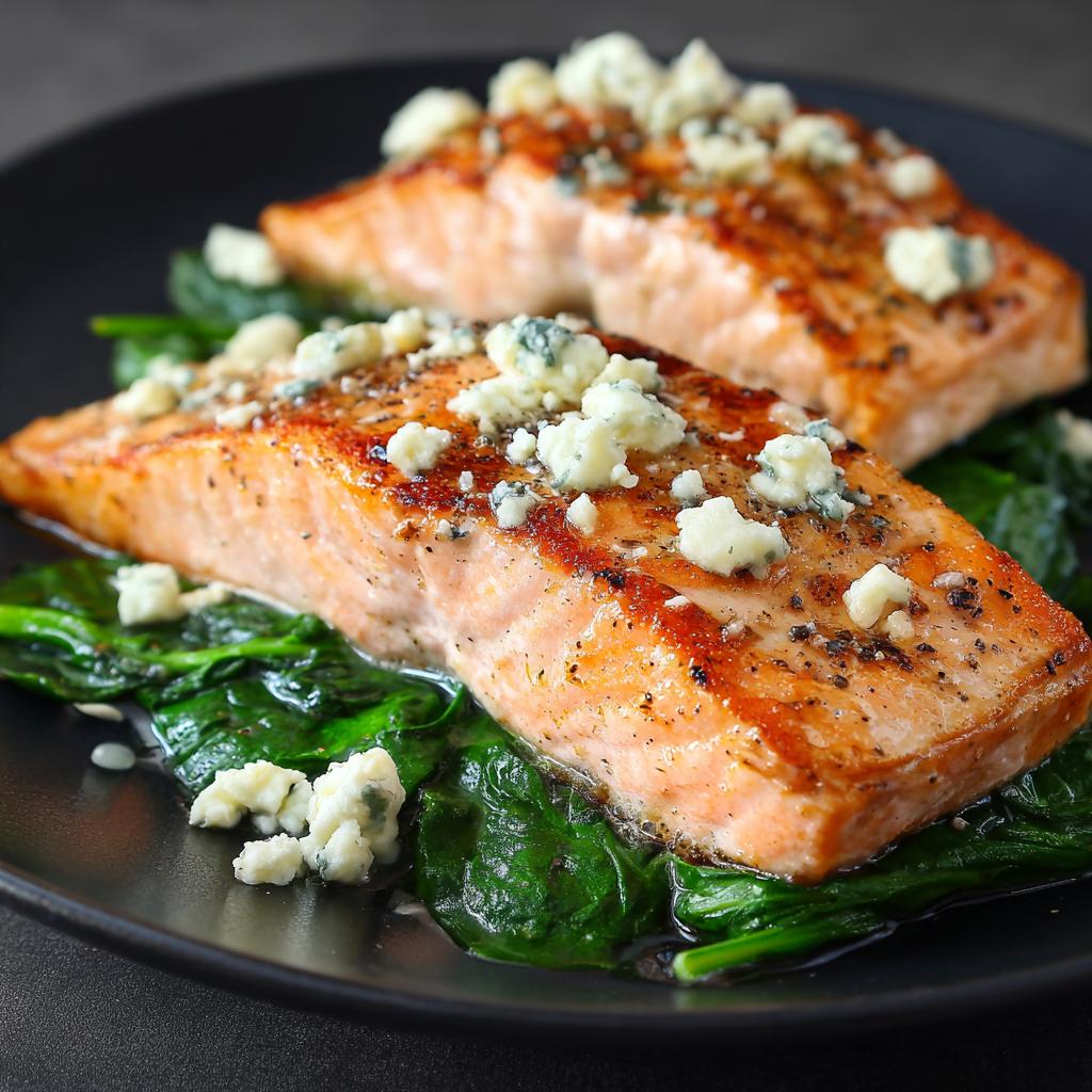 Zalmfilet met Roquefort en Spinazie - detail 1