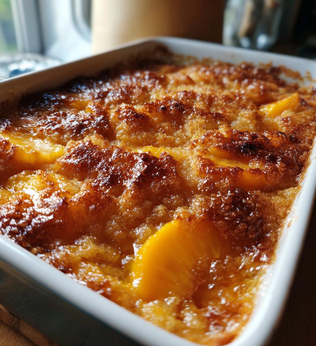3 ingredient peach cobbler in 5 minutes - detail 1