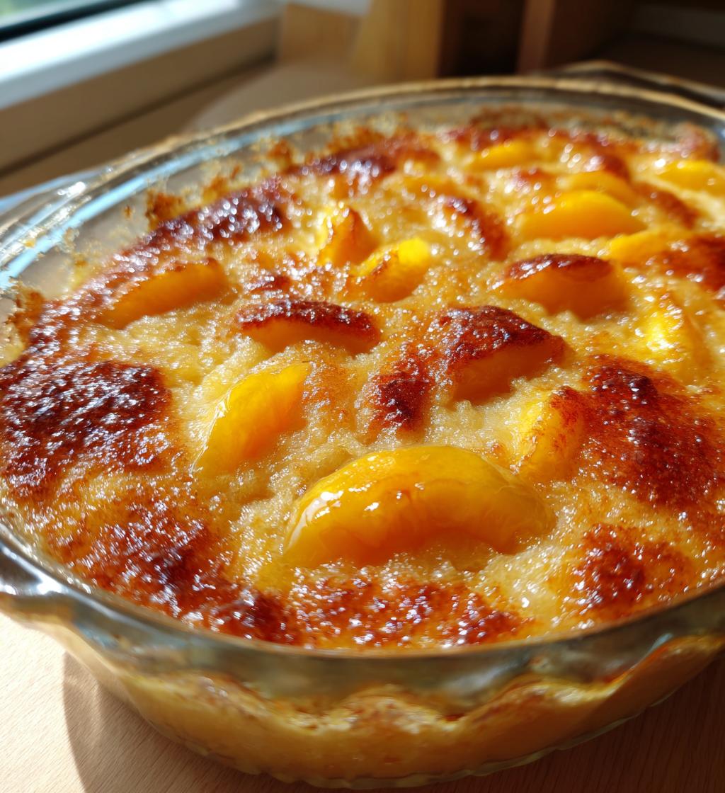 3 ingredient peach cobbler in 5 minutes
