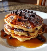 4 ingredient chocolate chip pancakes