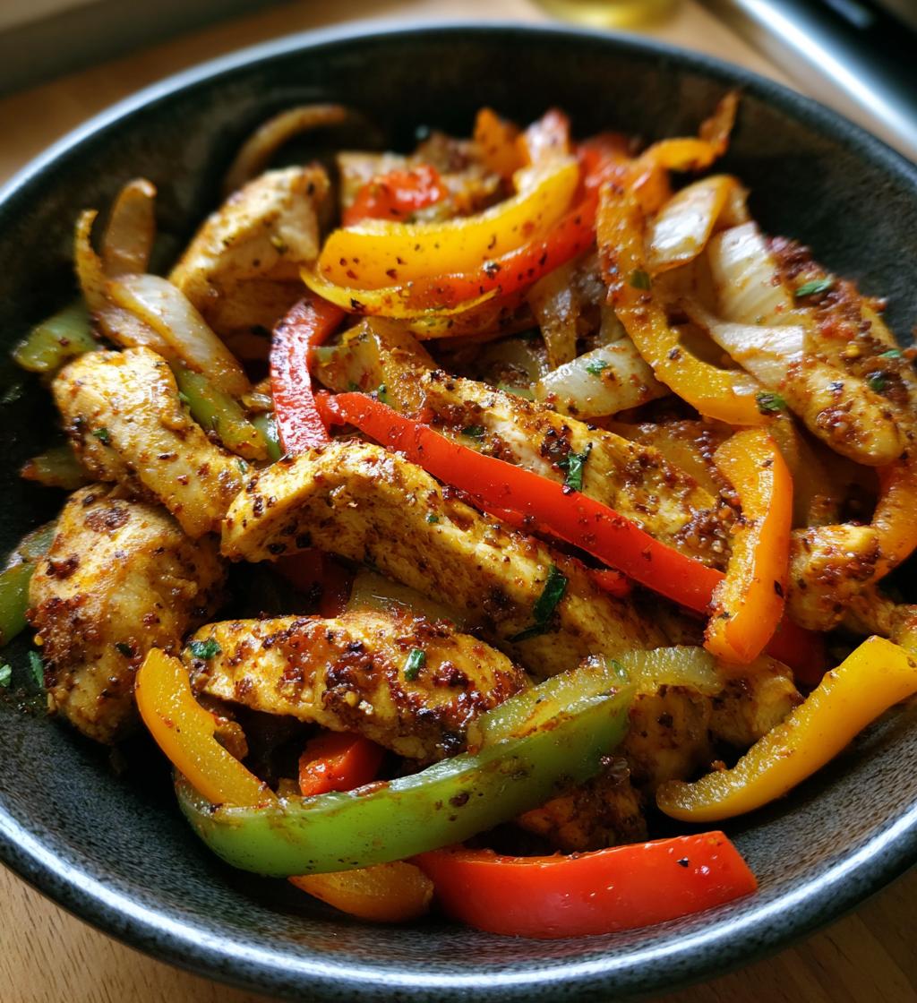 air fryer chicken fajitas - detail 1