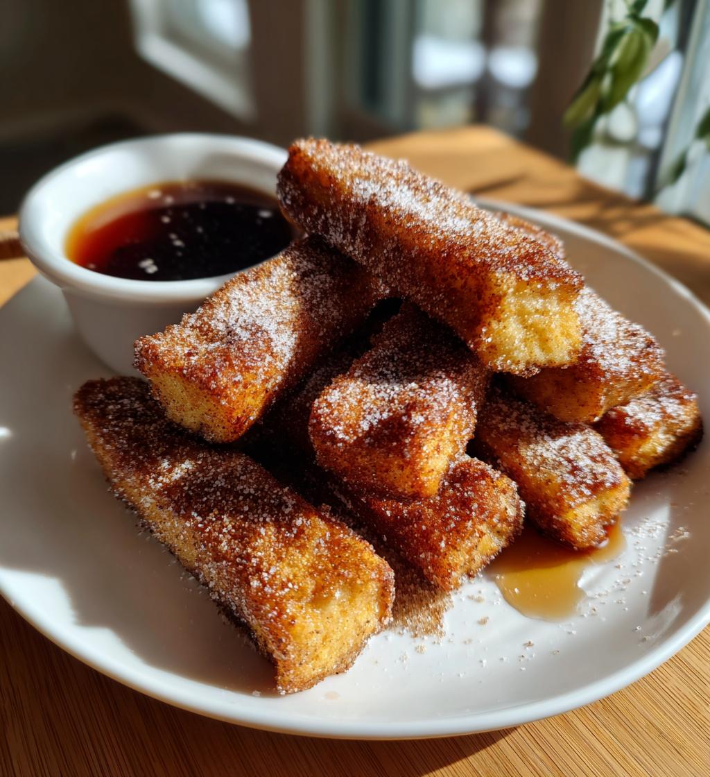 air fryer french toast sticks - detail 1