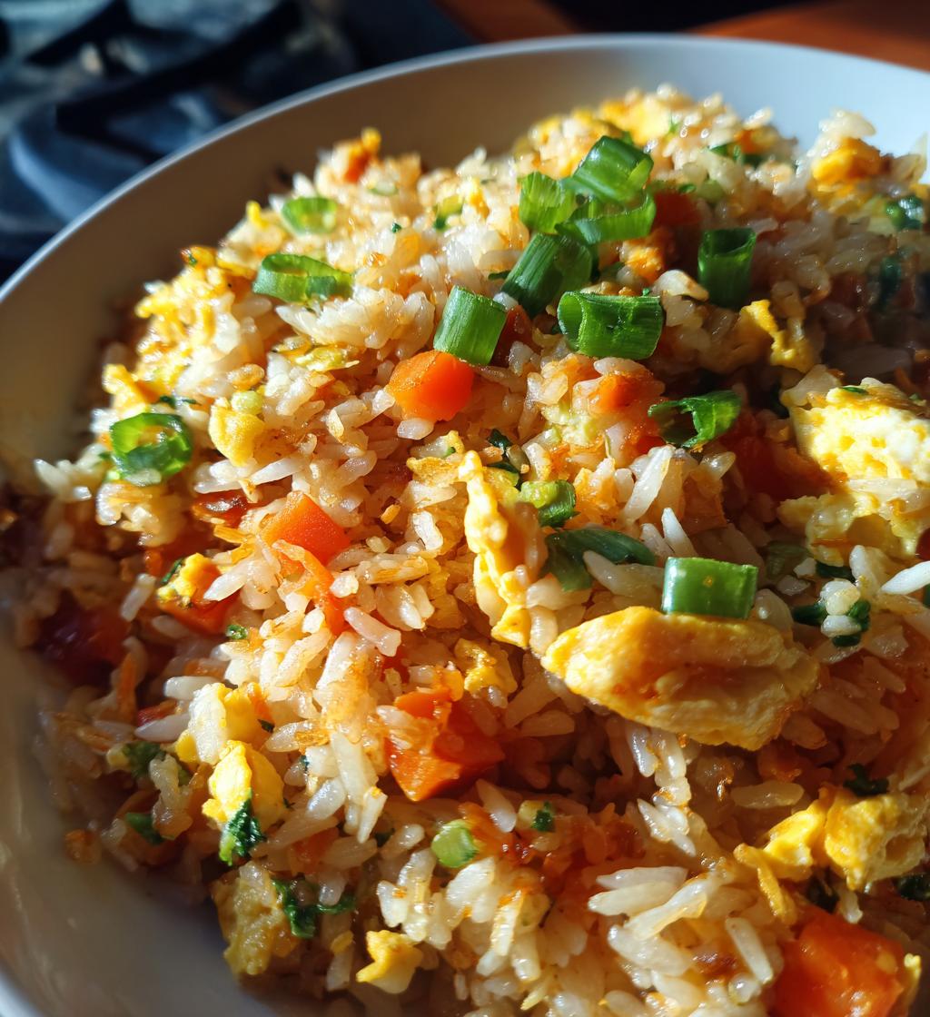 air fryer fried rice - detail 1