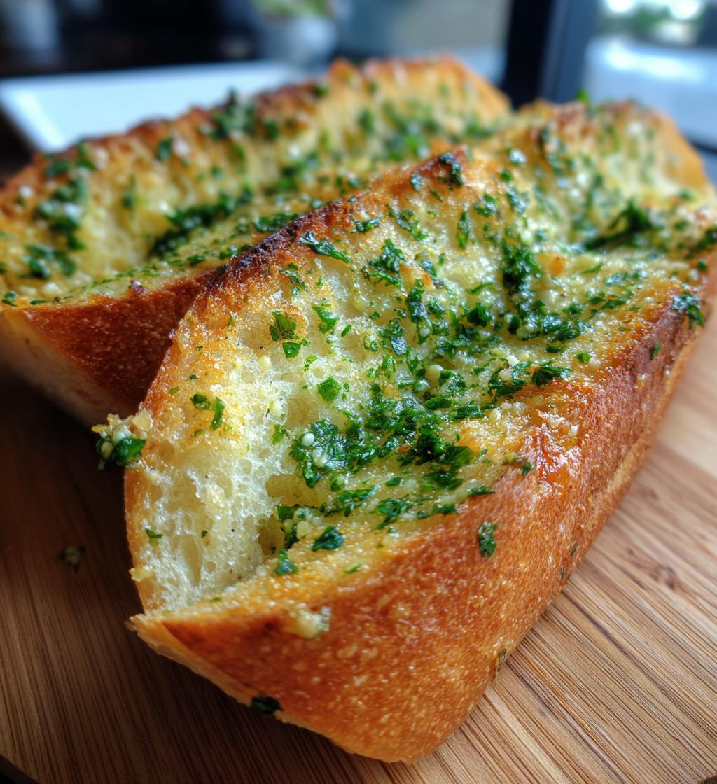 air fryer garlic bread - detail 1