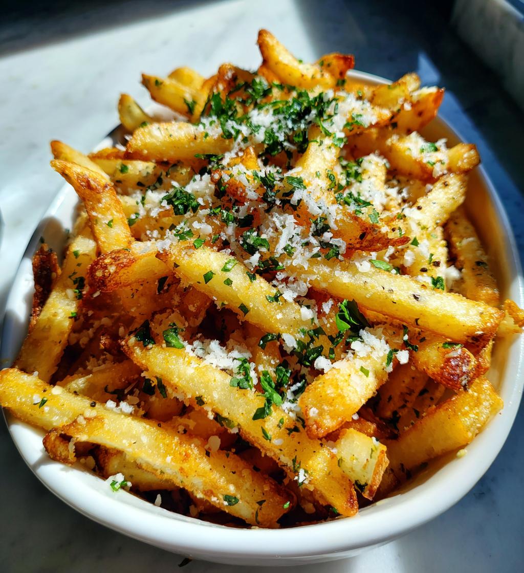 air fryer garlic parmesan fries
