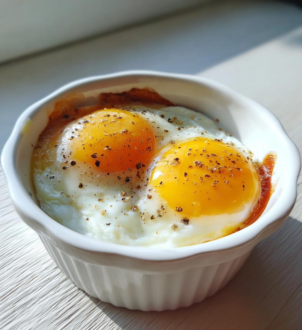 air fryer poached eggs - detail 1