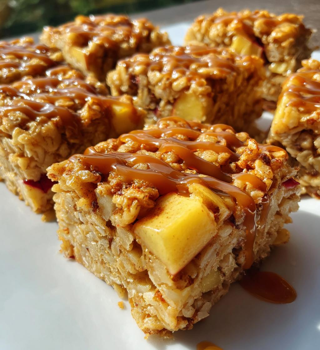 apple pie rice krispie treats - detail 1