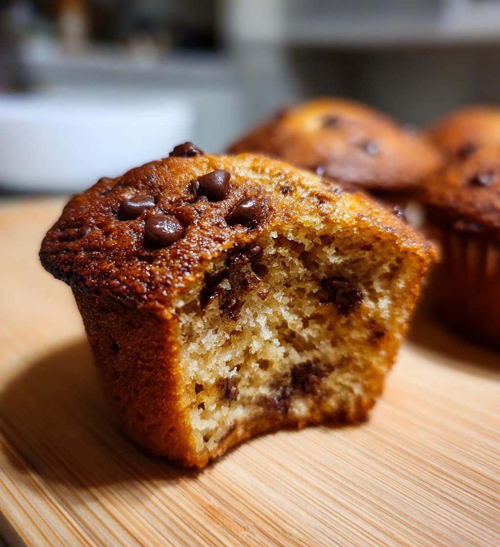 banana chocolate chip yogurt muffins