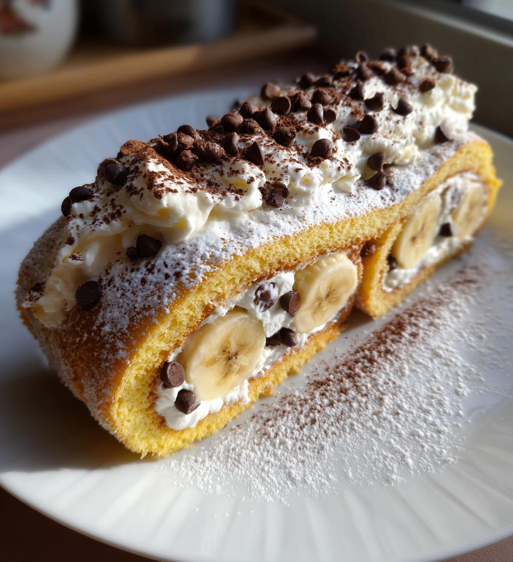 banana roll cake - detail 1