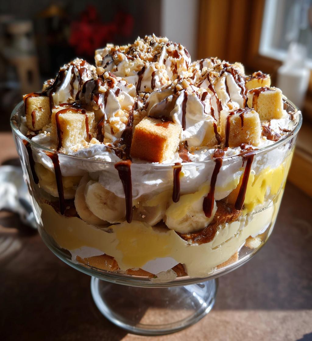 banana split trifle - detail 1