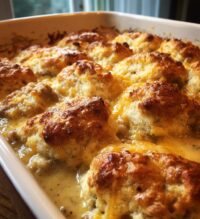 biscuits and gravy breakfast casserole