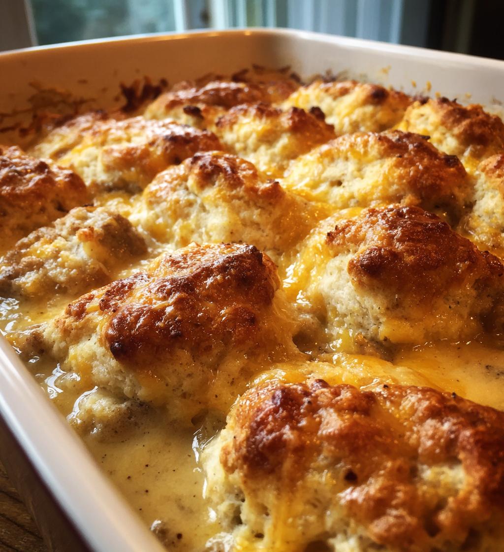 biscuits and gravy breakfast casserole