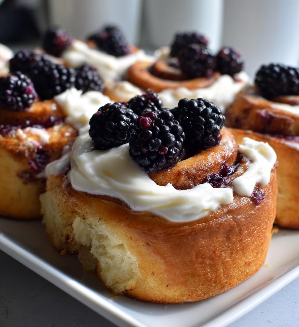 blackberry cinnamon rolls - detail 1