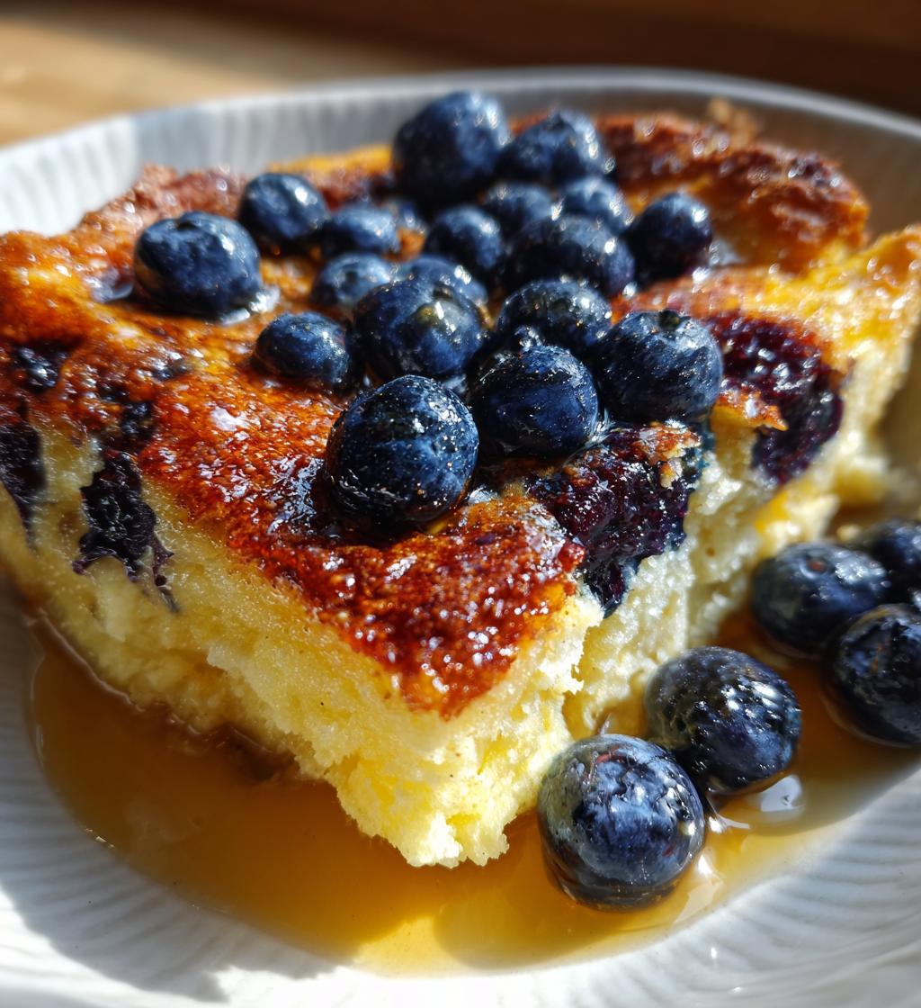 blueberry buttermilk pancake casserole - detail 1