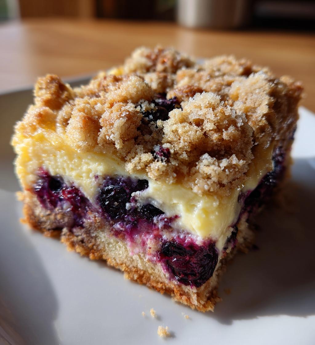 blueberry cheesecake crumb cake - detail 1