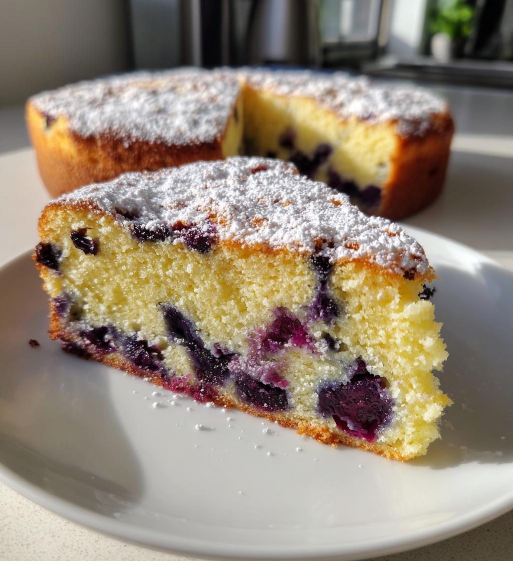 blueberry custard cake