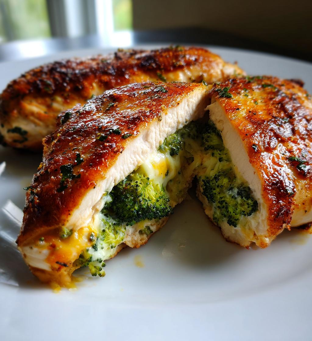 broccoli cheese stuffed chicken breast - detail 1