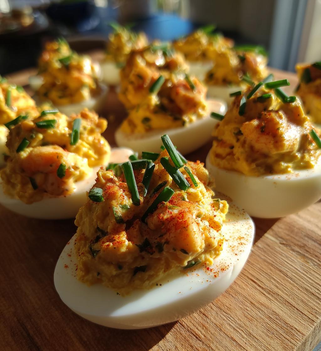 cajun shrimp deviled eggs