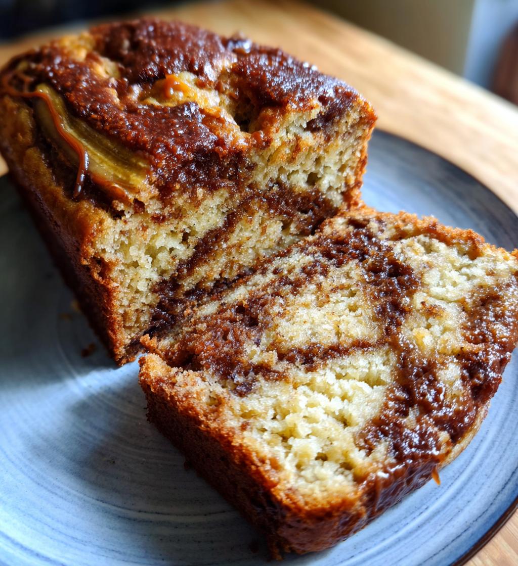 caramel macchiato banana bread - detail 1