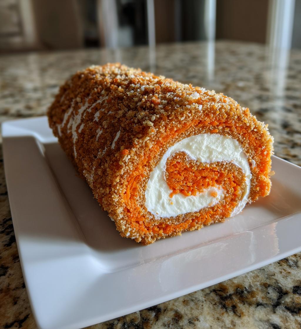 carrot cake roll with cream cheese - detail 1