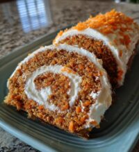 carrot cake roll with cream cheese frosting filling 2