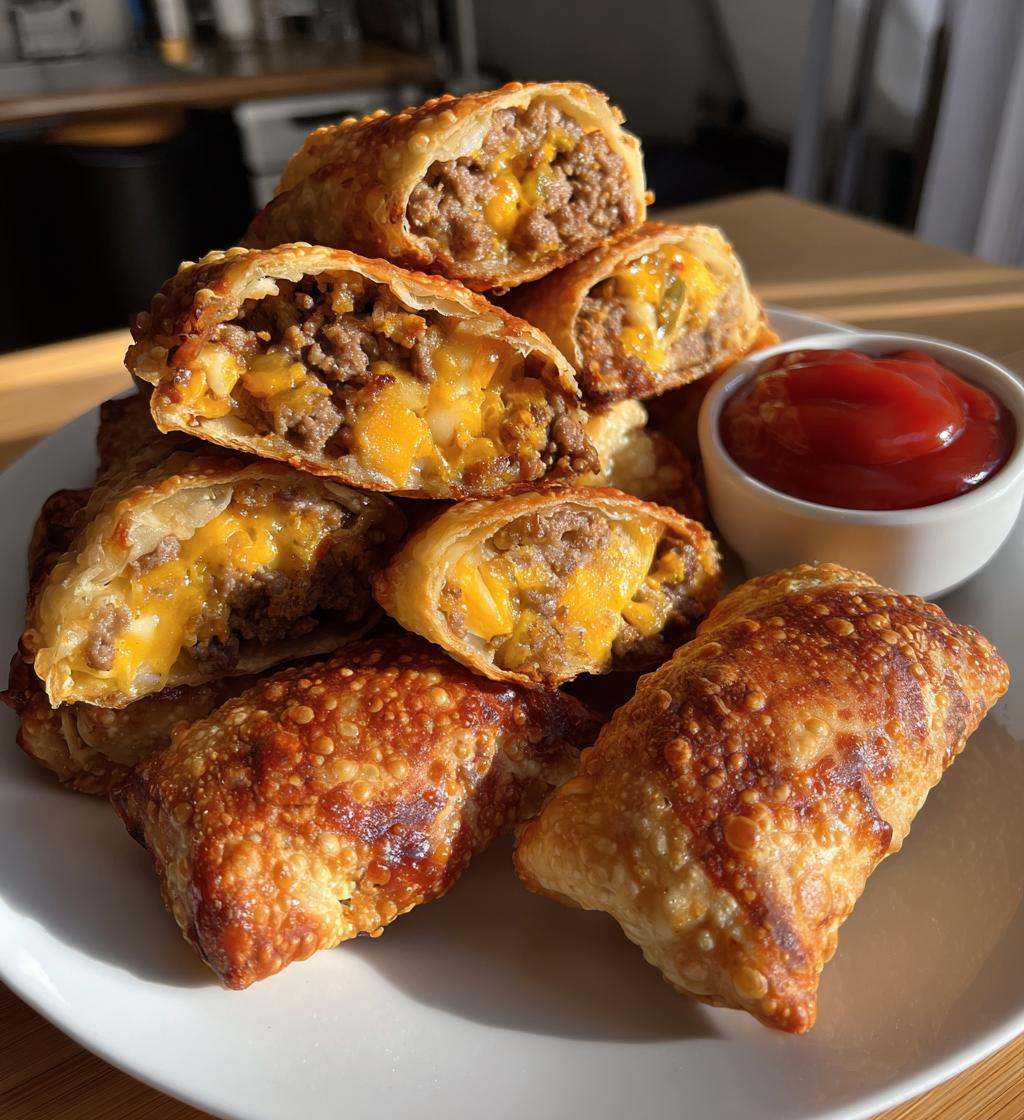 cheeseburger egg rolls a fun twist on a classic