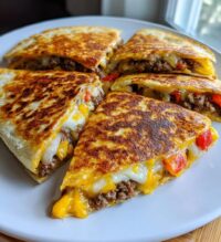 cheeseburger quesadillas