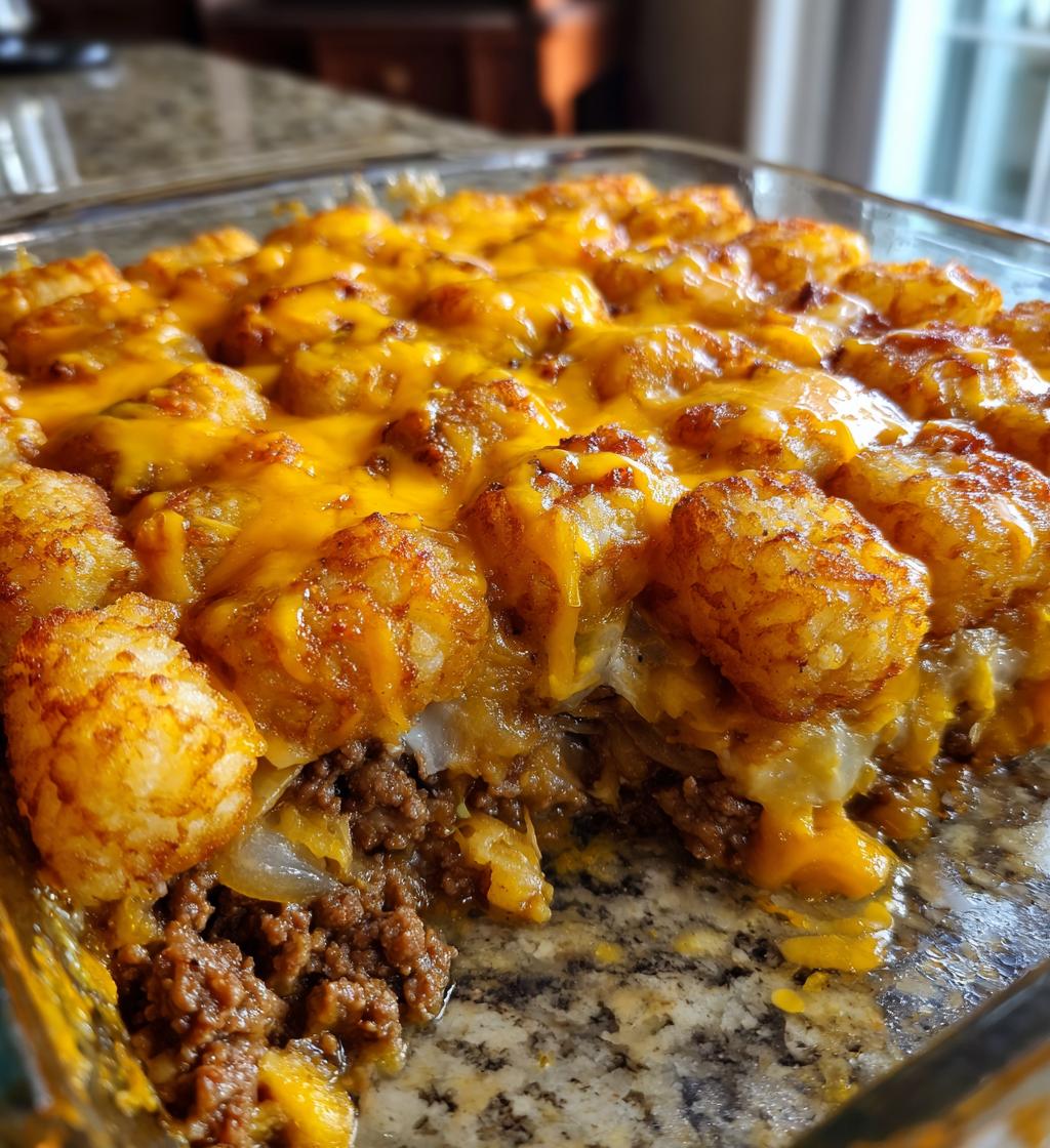 cheeseburger tater tot casserole recipe