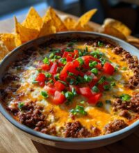 cheesy beef queso dip