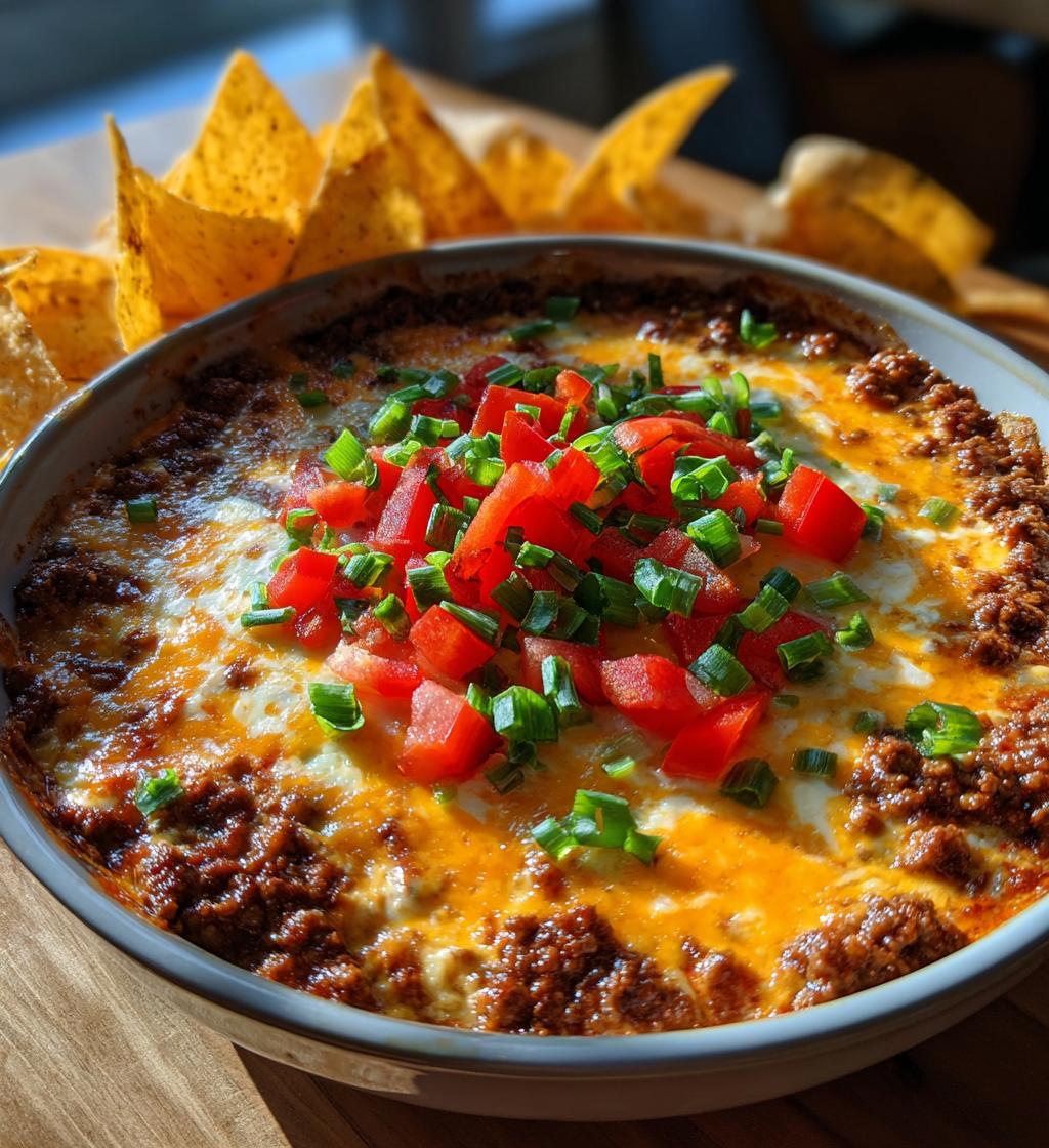 cheesy beef queso dip