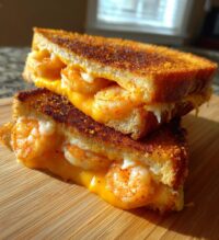 cheesy garlic bread shrimp grilled cheese