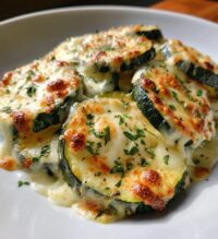 cheesy garlic zucchini steaks