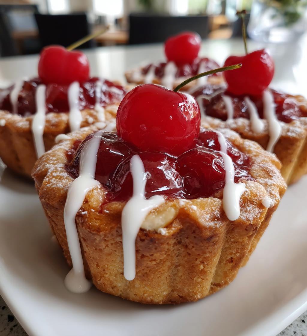 cherry bakewell tartlets
