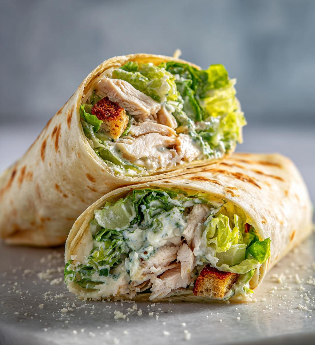 chicken caesar wrap