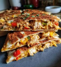 chicken sheet pan quesadilla
