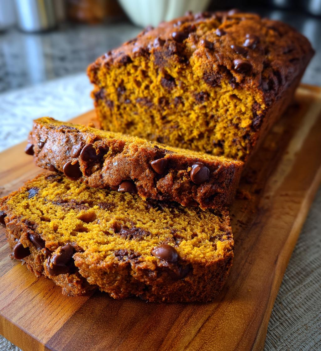 chocolate chip pumpkin bread - detail 1