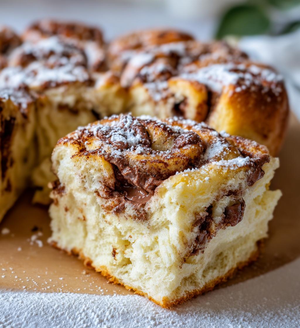 chocolate cinnamon rolls - detail 1