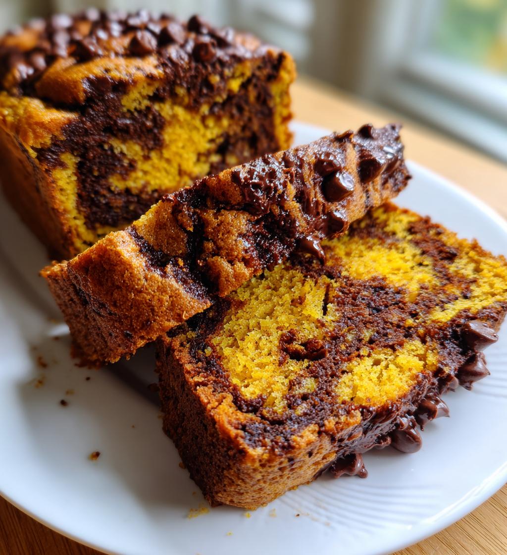 chocolate marble pumpkin bread - detail 1