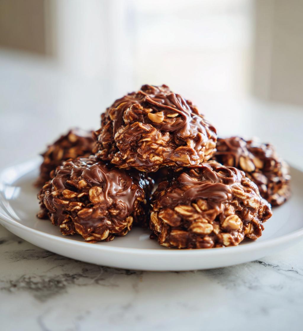 chocolate peanut butter no bake cookies recipe - detail 1