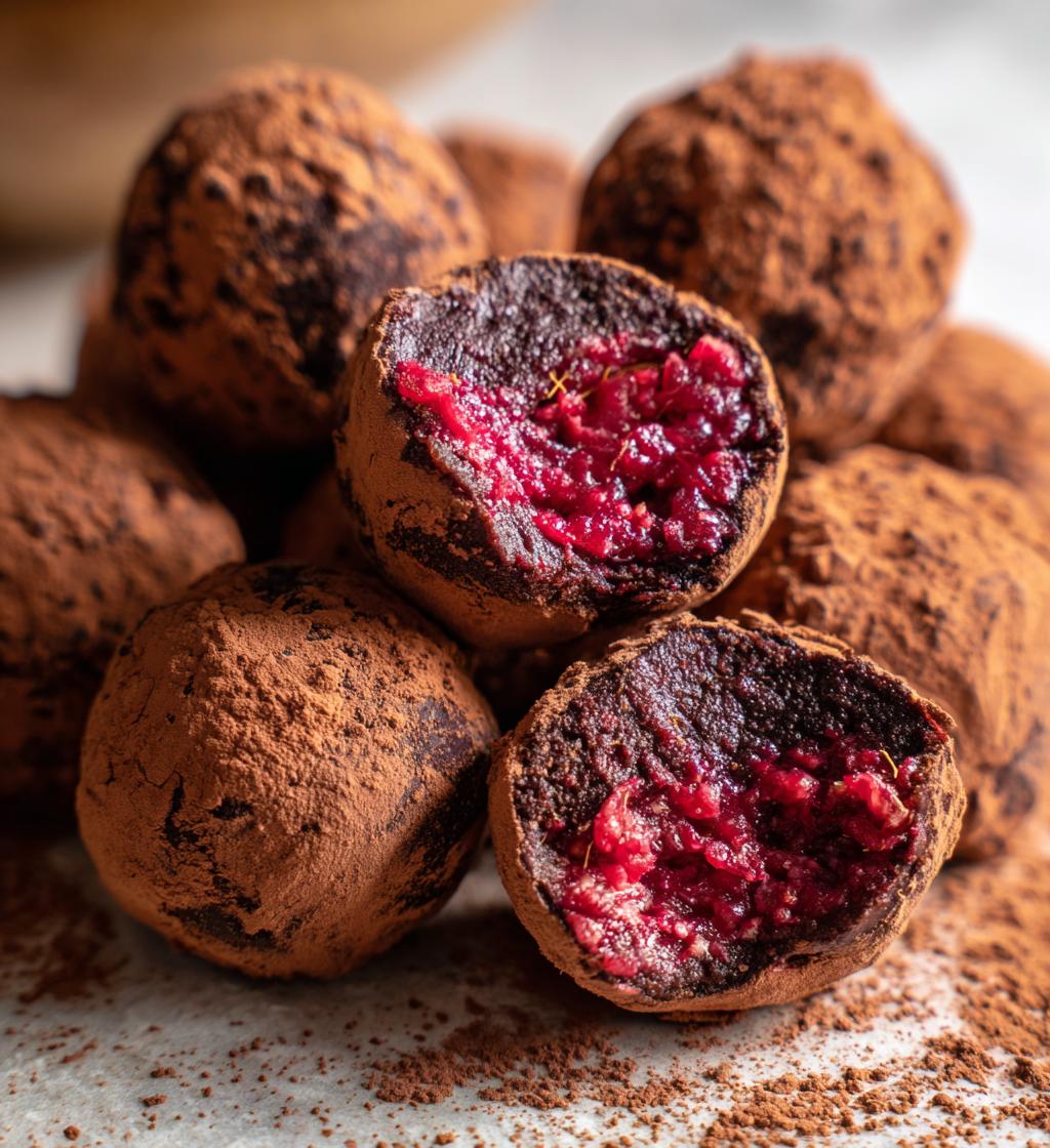 chocolate raspberry truffles