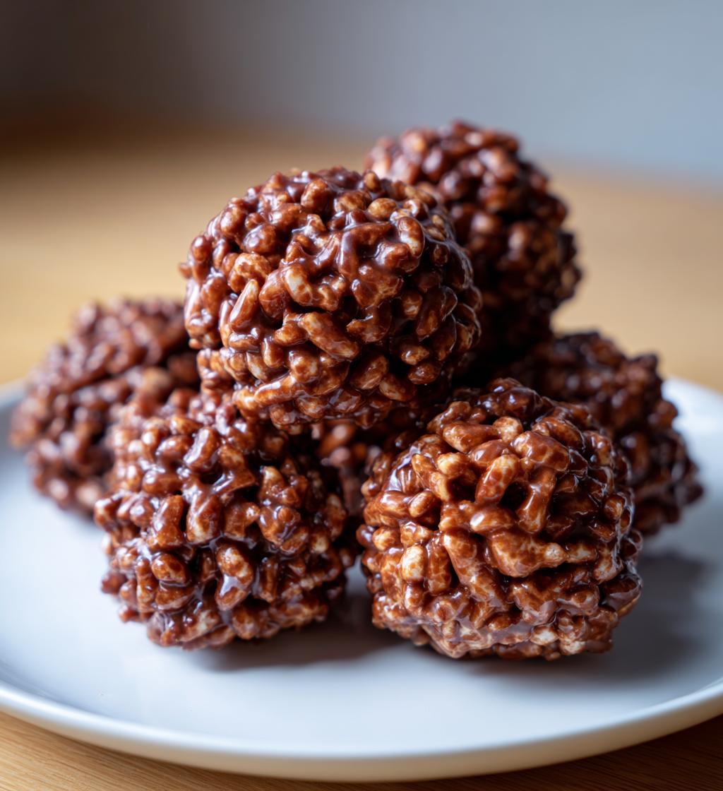 chocolate rice krispie balls
