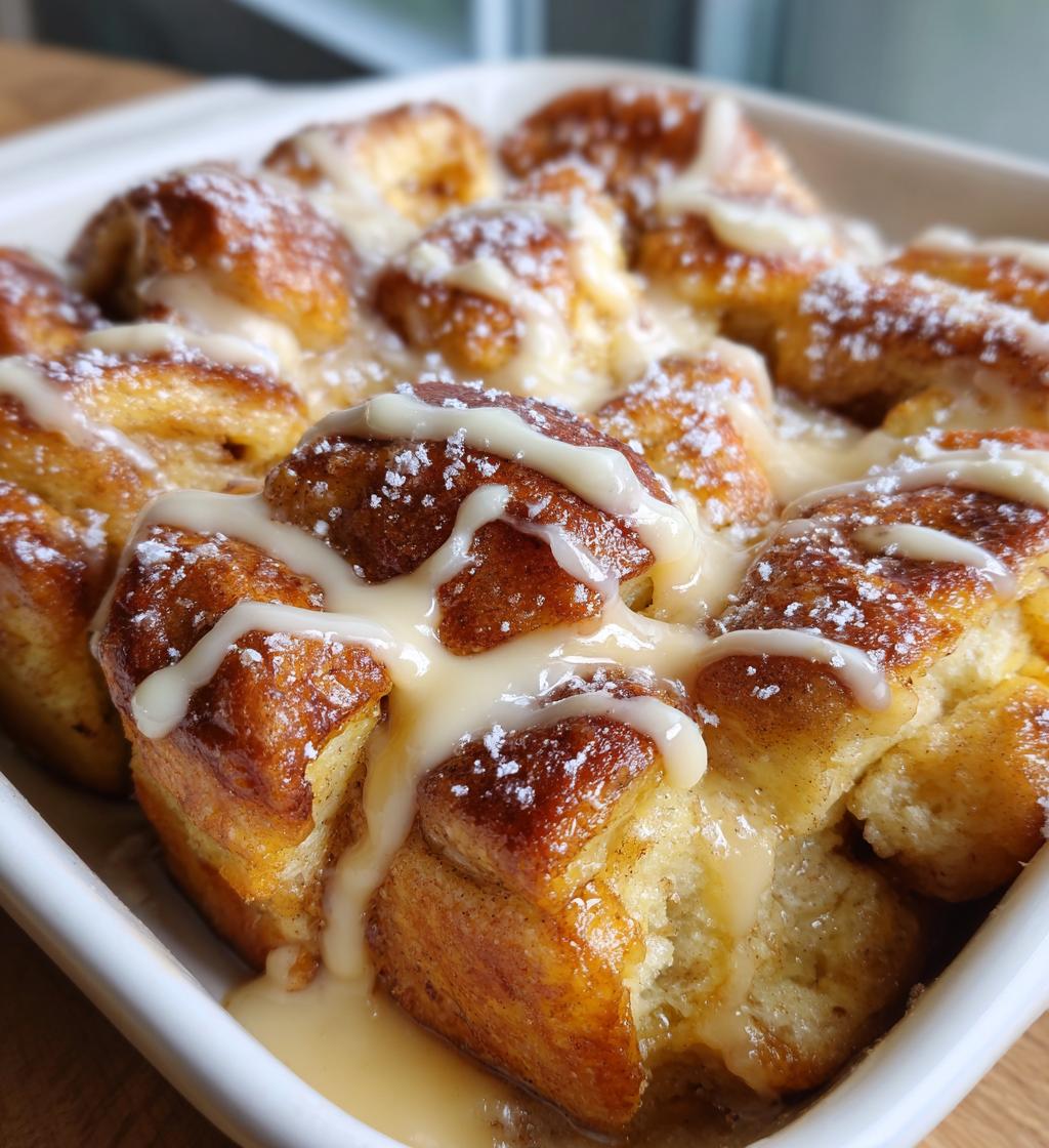cinnamon roll french toast casserole - detail 1