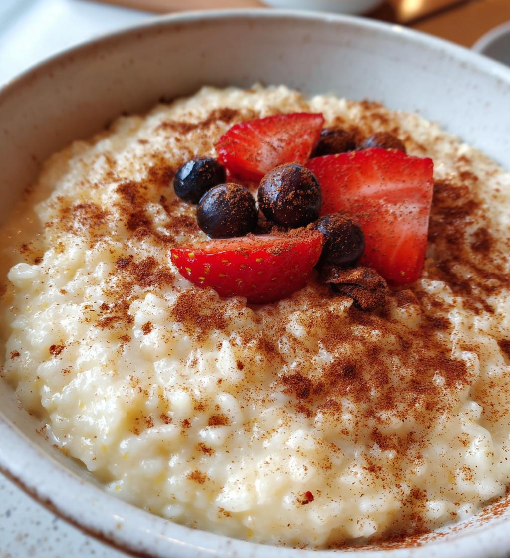 classic creamy rice pudding