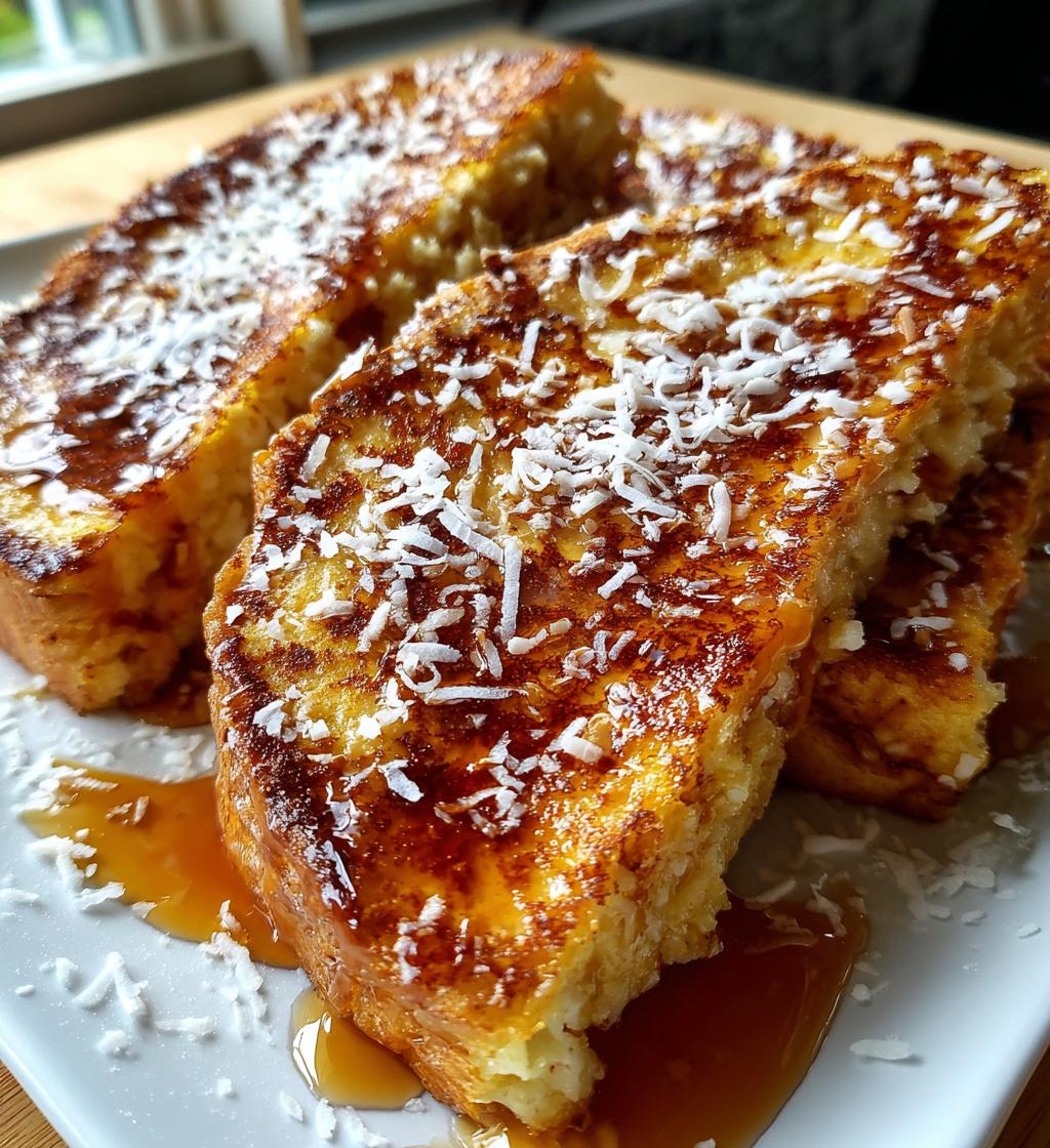 coconut stuffed french toast