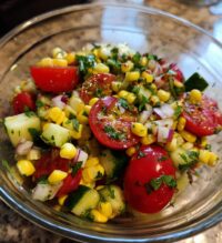 corn tomato and cucumber salad